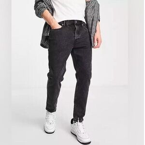 Allsaints slim cropped mean dean jeans in 36 washed black